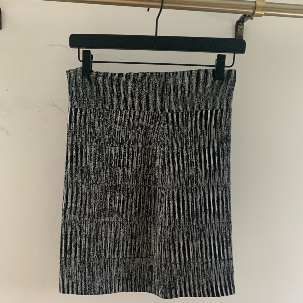 black and white skirt